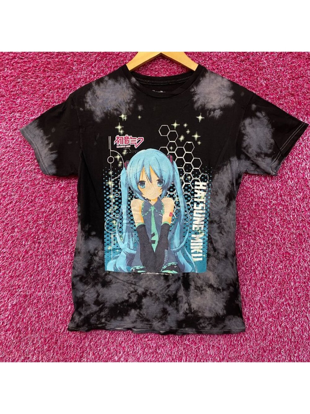 Hatsune Miku The Virtual Idol Chibi Style Anime Bleach Dye Small